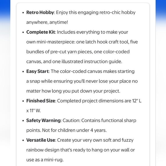 Latch Kits Unicorn Mini-Rug Craft - Picture 6 of 6